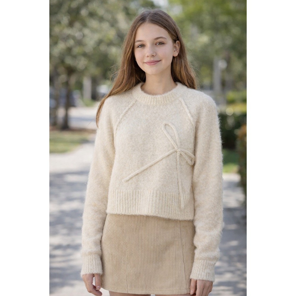 American Eagle Womens S Ivory Sweater Cropped Soft Girl Eco Friendly Cozycore